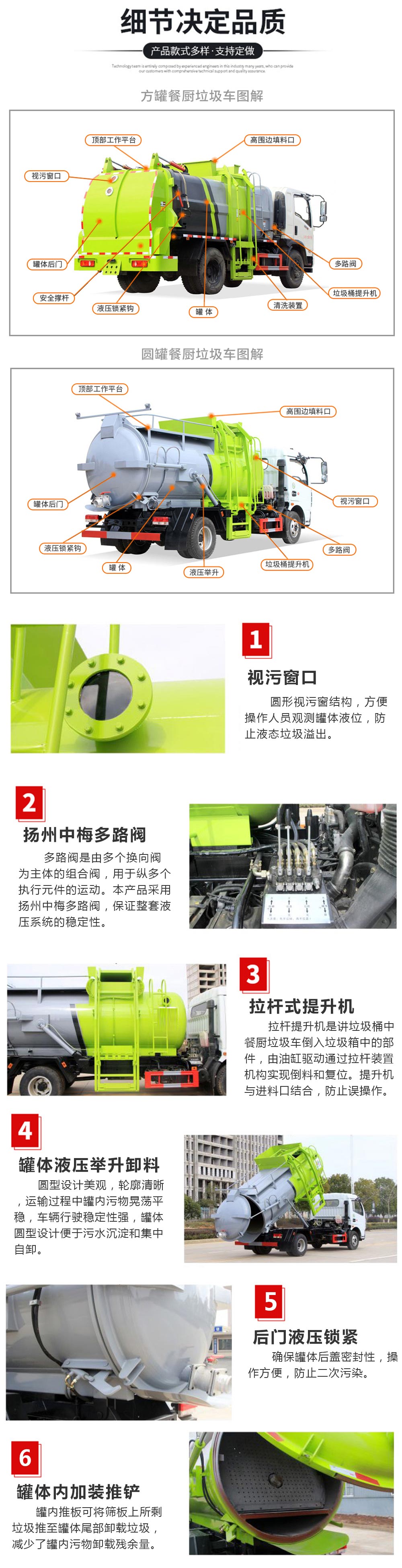 江鈴順達(dá)國(guó)六4.5方餐廚垃圾車(chē)