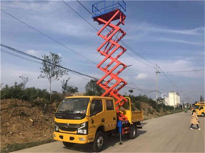 （國六）東風10米剪叉式升降平臺高空作業(yè)車